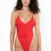 Los Angeles Apparel Women's RNT109 - Vintage High Cut One Piece 2 Los Angeles Apparel Women's RNT109 - Vintage High Cut One Piece