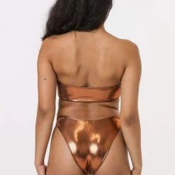 Los Angeles Apparel RMH8393 - Shiny Matrix Tube Bikini Top