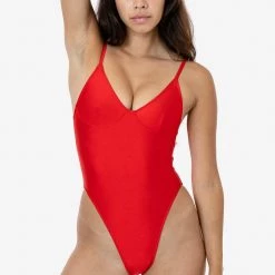 Los Angeles Apparel RNT312 - Spaghetti Bra One Piece Bathing Suit 16 Los Angeles Apparel RNT312 - Spaghetti Bra One Piece Bathing Suit