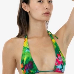 Los Angeles Apparel Women's RNT3253P - Printed Halter String Bikini Top 12 Los Angeles Apparel Women's RNT3253P - Printed Halter String Bikini Top