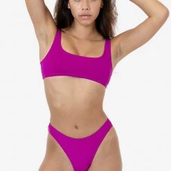 Los Angeles Apparel RNT3269 - High Waist High Cut Bikini Bottom Women's