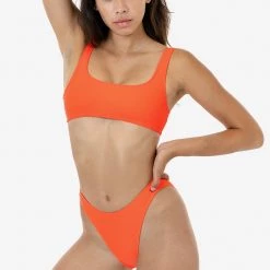 Los Angeles Apparel RNT3269 - High Waist High Cut Bikini Bottom Women's