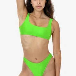 Los Angeles Apparel RNT3269 - High Waist High Cut Bikini Bottom Women's