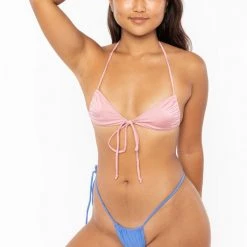 Los Angeles Apparel Women's RNT410 - The Side Tie Bikini Bottom