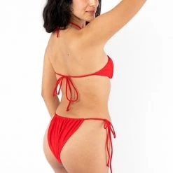 Los Angeles Apparel Women's RNT410 - The Side Tie Bikini Bottom