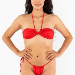 Los Angeles Apparel Women's RNT410 - The Side Tie Bikini Bottom