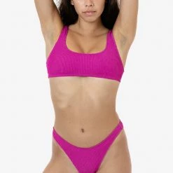 Los Angeles Apparel Women's RPC3009 - Crinkle High Cut Swim Bottom 18 Los Angeles Apparel Women's RPC3009 - Crinkle High Cut Swim Bottom