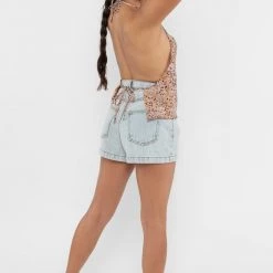 Los Angeles Apparel RPCH381 - Cowl Neck Halter Top