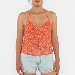 Los Angeles Apparel RPCH381 - Cowl Neck Halter Top