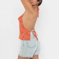 Los Angeles Apparel RPCH381 - Cowl Neck Halter Top