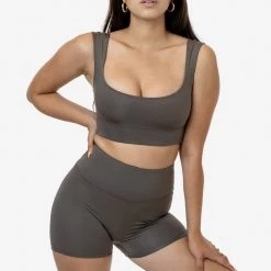 Los Angeles Apparel RPL055 - Poly Interlock Squareneck Sport Top