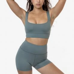 Los Angeles Apparel RPL055 - Poly Interlock Squareneck Sport Top 18 Los Angeles Apparel RPL055 - Poly Interlock Squareneck Sport Top