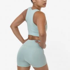 Los Angeles Apparel RPL056 - Poly Interlock V-Neck Sport Top Women's 21 Los Angeles Apparel RPL056 - Poly Interlock V-Neck Sport Top Women's