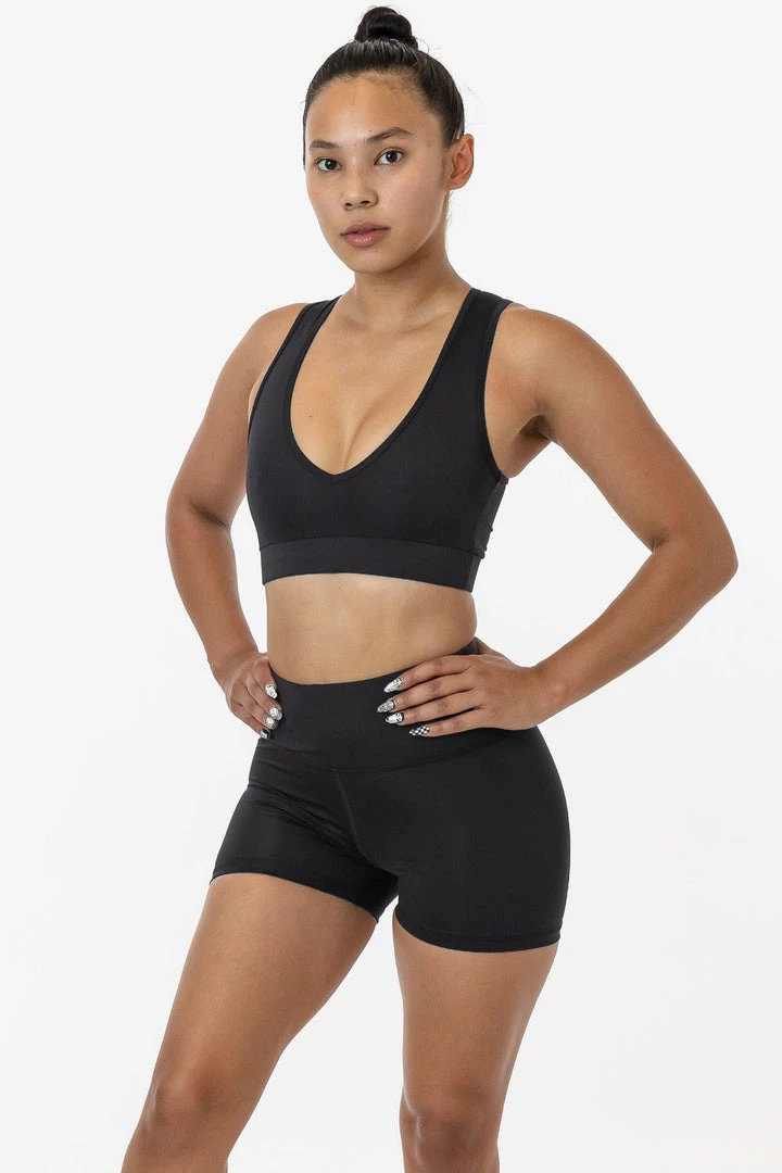 Los Angeles Apparel RPL056 - Poly Interlock V-Neck Sport Top Women's 3 Los Angeles Apparel RPL056 - Poly Interlock V-Neck Sport Top Women's