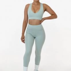Los Angeles Apparel RPL300 - Poly Interlock Performance Legging Women's 18 Los Angeles Apparel RPL300 - Poly Interlock Performance Legging Women's