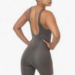 Los Angeles Apparel Women's RPL352 - Poly Interlock Bra Tank Workout One-Piece