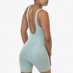 Los Angeles Apparel Women's RPL352 - Poly Interlock Bra Tank Workout One-Piece