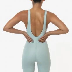 Los Angeles Apparel Women's RPL352 - Poly Interlock Bra Tank Workout One-Piece