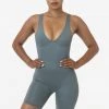 Los Angeles Apparel Women's RPL352 - Poly Interlock Bra Tank Workout One-Piece