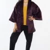 Los Angeles Apparel RUPH02 - Mohair Velvet Kimono Jacket Women's 2 Los Angeles Apparel RUPH02 - Mohair Velvet Kimono Jacket Women's