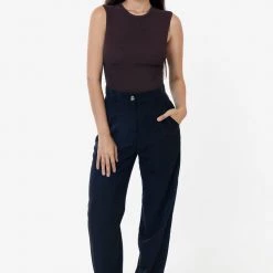 Los Angeles Apparel Women's RSAPP350 - Poly Pleated Straight Leg Pant