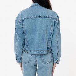Los Angeles Apparel Women's RDNW03 - Denim Cropped Jacket