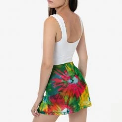 Los Angeles Apparel RNS780P - Printed Micro Mesh Skort