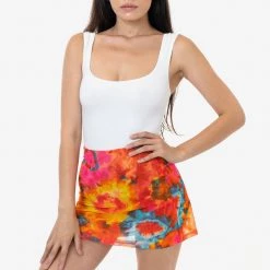 Los Angeles Apparel RNS780P - Printed Micro Mesh Skort