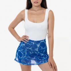 Los Angeles Apparel RNS780P - Printed Micro Mesh Skort