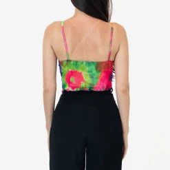 Los Angeles Apparel RNS778P - Printed Micro Mesh Spaghetti Tank