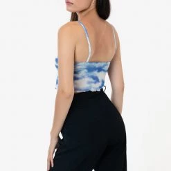 Los Angeles Apparel RNS778P - Printed Micro Mesh Spaghetti Tank