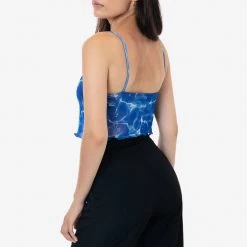 Los Angeles Apparel RNS778P - Printed Micro Mesh Spaghetti Tank