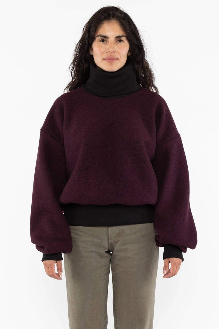 Los Angeles Apparel RWHR313 - Wool Turtleneck Sweater With Heavy Cotton Rib 4 Los Angeles Apparel RWHR313 - Wool Turtleneck Sweater With Heavy Cotton Rib