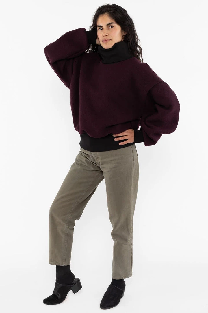 Los Angeles Apparel RWHR313 - Wool Turtleneck Sweater With Heavy Cotton Rib 7 Los Angeles Apparel RWHR313 - Wool Turtleneck Sweater With Heavy Cotton Rib