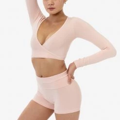 Los Angeles Apparel 83077GD - Garment Dye Long Sleeve Wrap Top