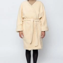 Los Angeles Apparel SHR312 - The Oversized Sherpa Wrap Coat Women's