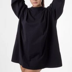 Los Angeles Apparel 1406GD Mix - Long Sleeve Garment Dye Mockneck T-Shirt