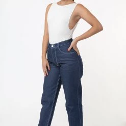 Los Angeles Apparel RDNW01 - Raw Indigo Women's Relaxed Fit Jeans
