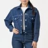 Los Angeles Apparel RDNW03 - Raw Indigo Cropped Denim Jacket Women's 2 Los Angeles Apparel RDNW03 - Raw Indigo Cropped Denim Jacket Women's