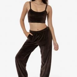 Los Angeles Apparel Women's VLR315GD - Garment Dye Velour Lounge Pant 19 Los Angeles Apparel Women's VLR315GD - Garment Dye Velour Lounge Pant