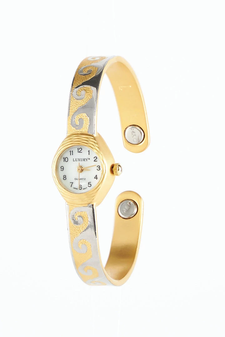 Los Angeles Apparel WCHRSILGO - Women's Gold Bracelet Watch 7 Los Angeles Apparel WCHRSILGO - Women's Gold Bracelet Watch