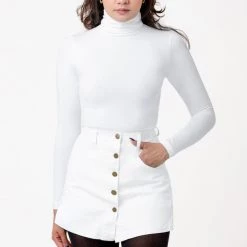 Los Angeles Apparel RCT380 - Cotton Twill Button-Front Skort Women's