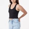 Los Angeles Apparel 4308 - Baby Rib Crop Tank 1 Los Angeles Apparel 4308 - Baby Rib Crop Tank