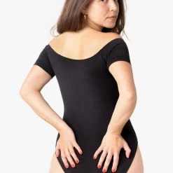 Los Angeles Apparel Women's B121CF - Off Shoulder Bodysuit