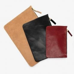 Los Angeles Apparel RLH3411 - Small Leather Zip Pouch