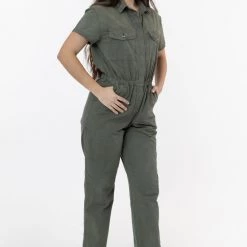 Los Angeles Apparel Women's RJC3201GD - Short Sleeve Utility Jumpsuit 13 Los Angeles Apparel Women's RJC3201GD - Short Sleeve Utility Jumpsuit