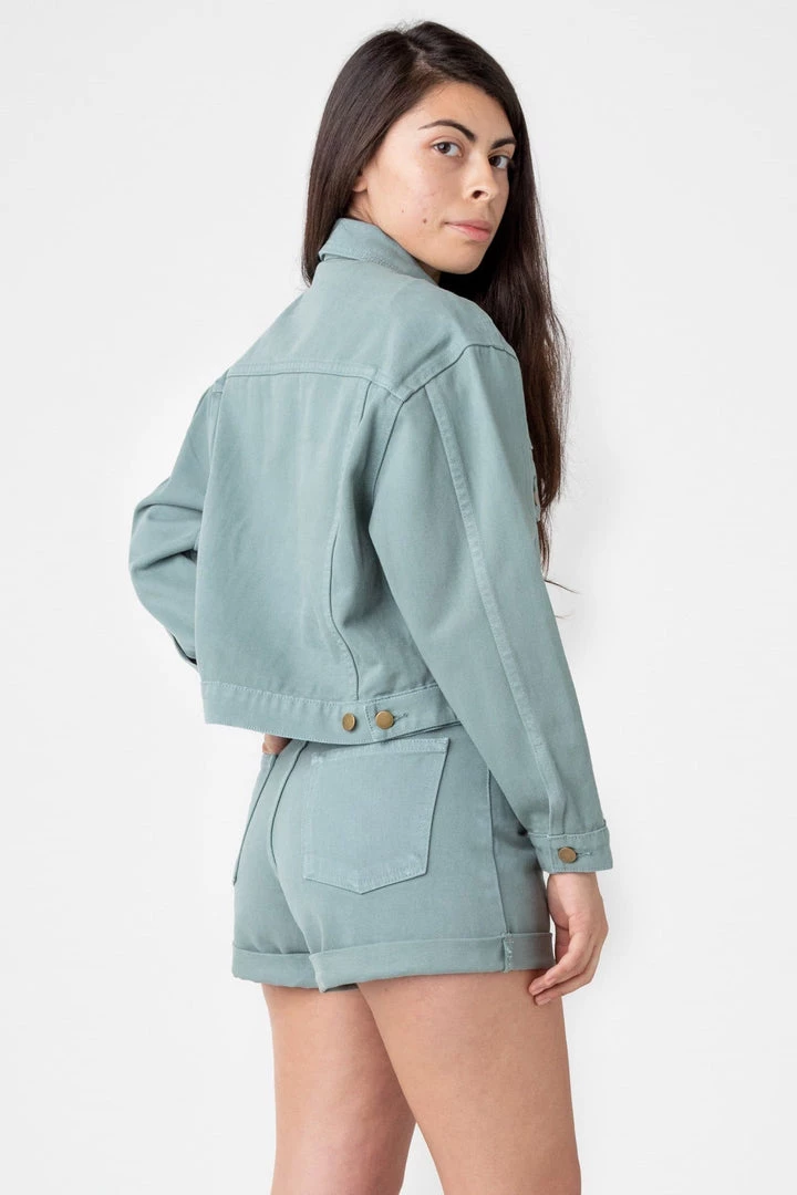 Los Angeles Apparel RBDW03GD - Garment Dye Cropped Bull Denim Jacket 5 Los Angeles Apparel RBDW03GD - Garment Dye Cropped Bull Denim Jacket