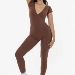 Los Angeles Apparel B125C - Cap Sleeve Crossfront Unitard Women's