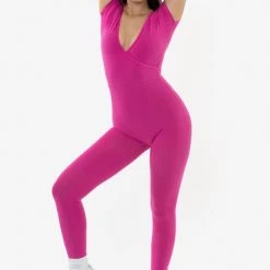 Los Angeles Apparel B125C - Cap Sleeve Crossfront Unitard Women's