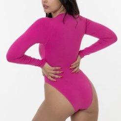 Los Angeles Apparel Women's B128CF - Long Sleeve Crossfront Bodysuit